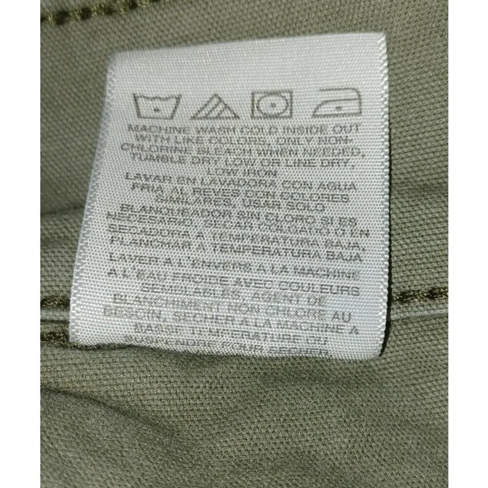 Lee Heritage Shorts Women's 18 Olive Green Carpenter Style Big Pockets Stretchy - Picture 7 of 7